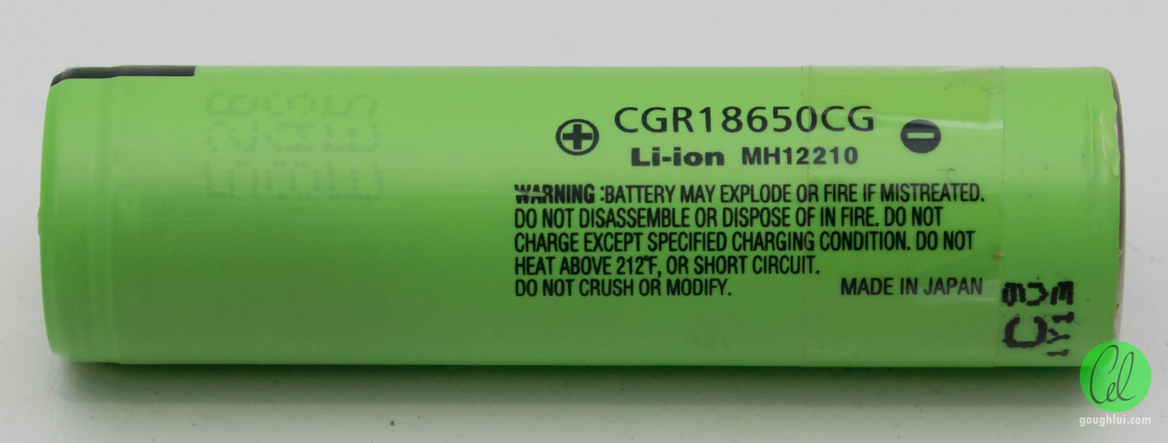 3.6V 2250mAh Panasonic CGR18650CG Cell